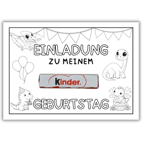celebr8te 12x kreative Dino DIY Einladungskarten - Für den Kindergeburtstag von Jungen & Mädchen zum selbst gestalten - Partyeinladungen für Geburtstage inkl. Messenger Bild & Urlaubsgutschein celebr8te 12x kreative Dino DIY Einladungskarten - Für den Kindergeburtstag von Jungen & Mädchen zum selbst gestalten - Partyeinladungen für Geburtstage inkl. Messenger Bild & Urlaubsgutschein von celebr8te