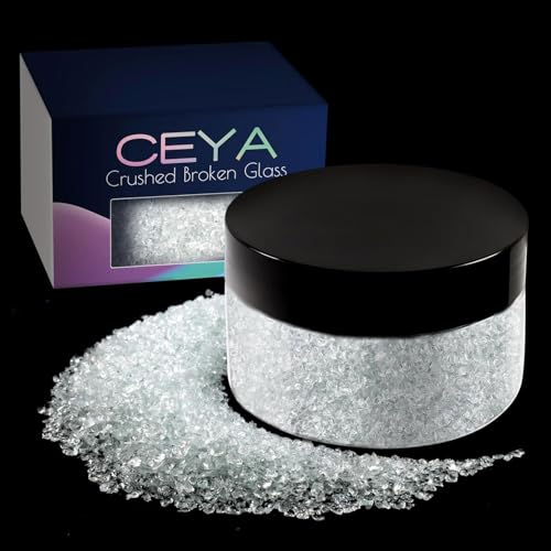 Ceya 150 g zerkleinertes unregelmäßiges Glas, klarer metallischer Kristallsplitter, zerbrochene Glassplitter, Glitzer, 2–4 mm, für Nägel, Kunst, Epoxidharz, Untersetzer, Ornament, Malerei, Geode, Ceya 150 g zerkleinertes unregelmäßiges Glas, klarer metallischer Kristallsplitter, zerbrochene Glassplitter, Glitzer, 2–4 mm, für Nägel, Kunst, Epoxidharz, Untersetzer, Ornament, Malerei, Geode, von ceya