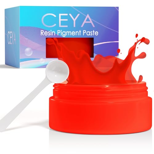 Ceya Elektrische rote Harz-Pigmentpaste, 100 g, Epoxid-Farbpigment, undurchsichtig, Epoxidharz, Tönung, höher konzentrierter Farbstoff für Harzfarbe, Bastelbedarf, DIY-Kunst, Becher, Schmuck, Farbe Ceya Elektrische rote Harz-Pigmentpaste, 100 g, Epoxid-Farbpigment, undurchsichtig, Epoxidharz, Tönung, höher konzentrierter Farbstoff für Harzfarbe, Bastelbedarf, DIY-Kunst, Becher, Schmuck, Farbe von ceya