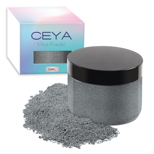 Ceya Glimmerpulver, 150 g Grauer Perlglanz-Effekt, Farbstoff-Pigmentpulver für Epoxidharz, Becher, Schleim-Badekugel, Seifenfarbe, Schleim, Kerzenherstellung, Harzhandwerk, Farbe, Schmuck, Nagellack Ceya Glimmerpulver, 150 g Grauer Perlglanz-Effekt, Farbstoff-Pigmentpulver für Epoxidharz, Becher, Schleim-Badekugel, Seifenfarbe, Schleim, Kerzenherstellung, Harzhandwerk, Farbe, Schmuck, Nagellack von ceya