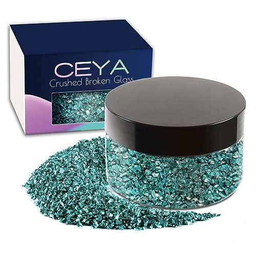 Ceya zerkleinertes unregelmäßiges Glas, 5.3oz/150 g himmelblau, metallische Kristall-Chips, zerbrochenes Glas, Glitzer, 2–4 mm, Bastelglitzer für Nagelkunst, Epoxidharz, Handyhülle, Schmuckherstellung Ceya zerkleinertes unregelmäßiges Glas, 5.3oz/150 g himmelblau, metallische Kristall-Chips, zerbrochenes Glas, Glitzer, 2–4 mm, Bastelglitzer für Nagelkunst, Epoxidharz, Handyhülle, Schmuckherstellung von ceya