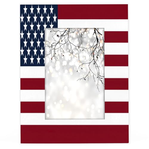 cfpolar Bilderrahmen mit amerikanischer Flagge, 10,2 x 15,2 cm, Holz-Bilderrahmen, passend für 7,6 x 12,7 cm mit Passepartout oder 10,2 x 15,2 cm ohne Passepartout, Fotos für Wand oder Tisch cfpolar Bilderrahmen mit amerikanischer Flagge, 10,2 x 15,2 cm, Holz-Bilderrahmen, passend für 7,6 x 12,7 cm mit Passepartout oder 10,2 x 15,2 cm ohne Passepartout, Fotos für Wand oder Tisch von cfpolar