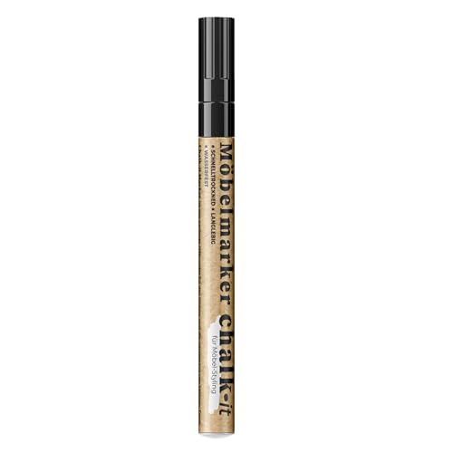chalk-it Möbel Marker 10ml Schwarz Dekoration DIY Design Stift mit Ersatzspitze Wasserfest, ideal für Details, Zeichnungen und Beschriftungen auf Holz, Metall, Glas, Gummi, Stein chalk-it Möbel Marker 10ml Schwarz Dekoration DIY Design Stift mit Ersatzspitze Wasserfest, ideal für Details, Zeichnungen und Beschriftungen auf Holz, Metall, Glas, Gummi, Stein von chalk-it