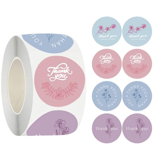 2500 Stück Etiketten Selbstklebend, 2.5 cm Round Etiketten Aufkleber, Aufkleber zum Beschriften, Umschlagverschlüsse Aufkleber, für Kerzentattoos, Glas, Geschenke, Party Deko (A) von champracer
