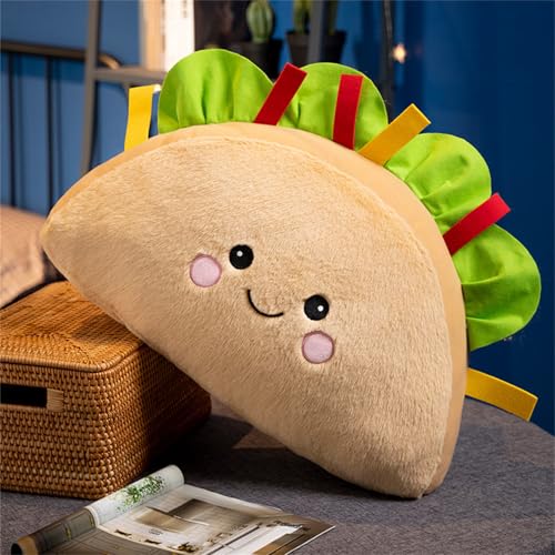 Lebensmittel Kissen, Simulation Lebensmittelförmiges Kissen, Schlafen Dekoration Plüsch Spielzeug, Cartoon Simulation Pizza Pommes Frites Design Sofa Kissen GefüLlte Plüschpuppe (45-55 cm,Burrito) von champracer