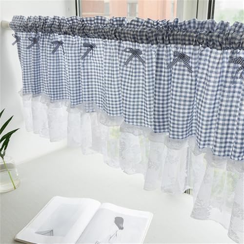 Scheibengardine Landhausstil Kurzgardine Boho Kurze Vintage Spitze Häkelgardine mit Spitze Vintage Bistrogardine Kurz Gardinen Kleines Fenstervorhang Küche Vorhänge (Blau,1 Stüick, W 200x H 60 cm) Scheibengardine Landhausstil Kurzgardine Boho Kurze Vintage Spitze Häkelgardine mit Spitze Vintage Bistrogardine Kurz Gardinen Kleines Fenstervorhang Küche Vorhänge (Blau,1 Stüick, W 200x H 60 cm) von champracer