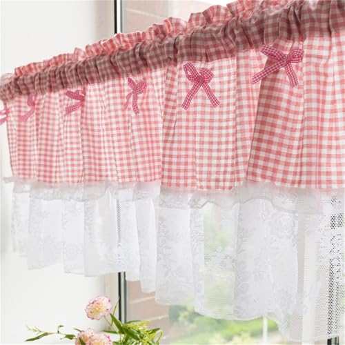 Scheibengardine Landhausstil Kurzgardine Boho Kurze Vintage Spitze Häkelgardine mit Spitze Vintage Bistrogardine Kurz Gardinen Kleines Fenstervorhang Küche Vorhänge (Rosa,1 Stüick, W 130x H 60 cm) Scheibengardine Landhausstil Kurzgardine Boho Kurze Vintage Spitze Häkelgardine mit Spitze Vintage Bistrogardine Kurz Gardinen Kleines Fenstervorhang Küche Vorhänge (Rosa,1 Stüick, W 130x H 60 cm) von champracer