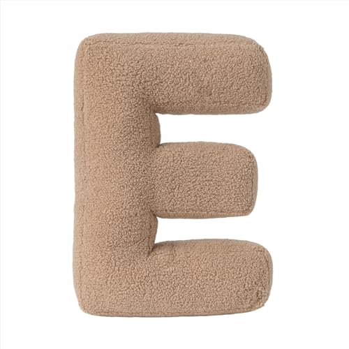 champracer Generisch Buchstabenkissen, Plüsch Buchstaben Kissen, Kinderzimmer Buchstabekissen, für Sofa Couch Auto Schlafzimmer Kinderzimmer Wohnzimmer Deko (E) von champracer