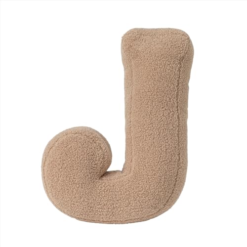 champracer Generisch Buchstabenkissen, Plüsch Buchstaben Kissen, Kinderzimmer Buchstabekissen, für Sofa Couch Auto Schlafzimmer Kinderzimmer Wohnzimmer Deko (J) von champracer