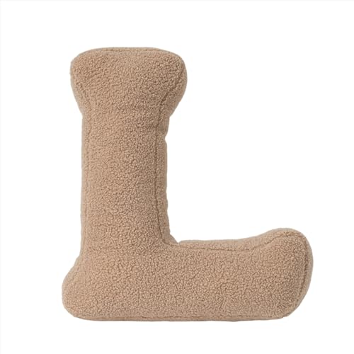 champracer Generisch Buchstabenkissen, Plüsch Buchstaben Kissen, Kinderzimmer Buchstabekissen, für Sofa Couch Auto Schlafzimmer Kinderzimmer Wohnzimmer Deko (L) von champracer