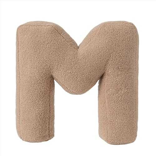 champracer Generisch Buchstabenkissen, Plüsch Buchstaben Kissen, Kinderzimmer Buchstabekissen, für Sofa Couch Auto Schlafzimmer Kinderzimmer Wohnzimmer Deko (M) von champracer