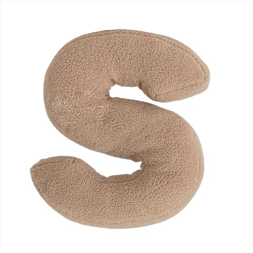 champracer Generisch Buchstabenkissen, Plüsch Buchstaben Kissen, Kinderzimmer Buchstabekissen, für Sofa Couch Auto Schlafzimmer Kinderzimmer Wohnzimmer Deko (S) von champracer