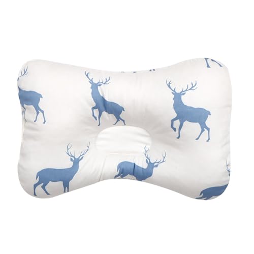 champracer Kindkissen, Kindkissen zu Flathead Kindkissen, Kindkissen, 0-12 Memory Foam Reisekissen, Autositz (Weißer Elch,28 * 20 * 5cm) von champracer