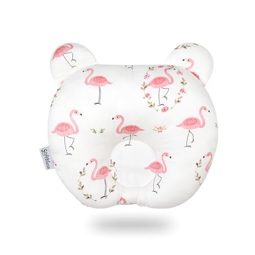 champracer Kindkissen Baby Kissen 0-12 Monate Neugeborene Baumwollmusselin Kopfkissen, Weiches Dekoratives Kissen für Kinderzimmer, Kinderbett, Kinderwagen, Autositz (Vogel, 30x23 cm) von champracer