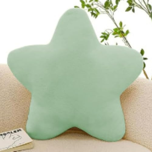 champracer Kuschelkissen Kinder Sternkissen Plüsch Kissen Dekokissen für kuschelecke kinderzimmer, Weiche Flauschige Sternform Zierkissen Sofakisse für Heimdekoration (Grün,30 cm) von champracer
