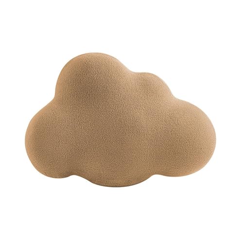 champracer Kuschelkissen Wolken Kissen Weiches Dekokissen für Baby- & Kinderzimmer für Mädchen & Jungen - Plüsch Kissen Dekokissen für Kinderzimmer Schlafzimmer Deko (Braun) von champracer