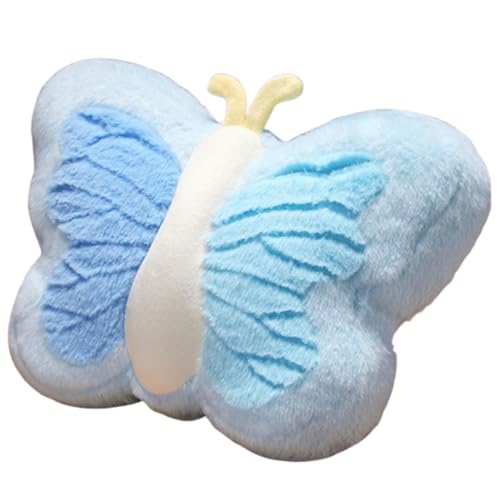 champracer Schmetterling Kissen, Kreative Flauschige Kissen, Schön Schmetterling Kissen, Weicher Bequemer Schmetterling Plüsch, Aesthetic Dekokissen Sofakissen (Blau A) von champracer