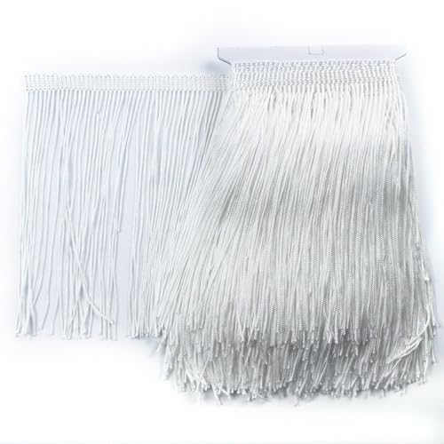 Spitzenband, 5 Yards, Elfenbeinweiß Fransenborte, 15 cm breit, Fransenbesatz, Band für DIY, Lateinisches Kleid, Bühnenkleidung, Accessoires, Spitzenband Spitzenband, 5 Yards, Elfenbeinweiß Fransenborte, 15 cm breit, Fransenbesatz, Band für DIY, Lateinisches Kleid, Bühnenkleidung, Accessoires, Spitzenband von chaojukj