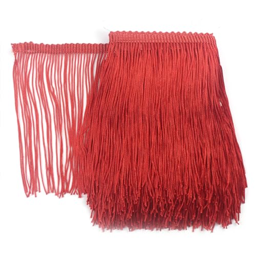 Spitzenband, 5 Yards, Großes Rot Fransenborte, 15 cm breit, Fransenbesatz, Band für DIY, Lateinisches Kleid, Bühnenkleidung, Accessoires, Spitzenband Spitzenband, 5 Yards, Großes Rot Fransenborte, 15 cm breit, Fransenbesatz, Band für DIY, Lateinisches Kleid, Bühnenkleidung, Accessoires, Spitzenband von chaojukj