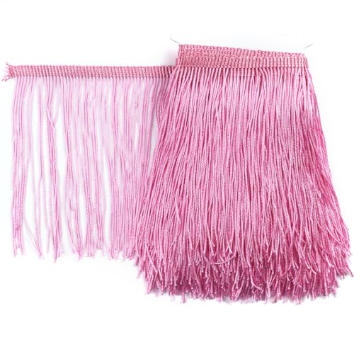 Spitzenband, 5 Yards, Mittel Rosa Fransenborte, 15 cm breit, Fransenbesatz, Band für DIY, Lateinisches Kleid, Bühnenkleidung, Accessoires, Spitzenband Spitzenband, 5 Yards, Mittel Rosa Fransenborte, 15 cm breit, Fransenbesatz, Band für DIY, Lateinisches Kleid, Bühnenkleidung, Accessoires, Spitzenband von chaojukj