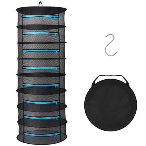 chefeggukk 8-Schicht-Kräuter-Trockengestell Pflanze hängend Mesh trocknen Netz zusammenklappbar Pflanze trocknen Netz mit Garten Baumschere, S Hang Schnalle chefeggukk 8-Schicht-Kräuter-Trockengestell Pflanze hängend Mesh trocknen Netz zusammenklappbar Pflanze trocknen Netz mit Garten Baumschere, S Hang Schnalle von chefeggukk
