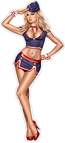 Pinup Aufkleber Sticker Nose Art USA Air Force Salute ca. 18x9 cm Pinup Aufkleber Sticker Nose Art USA Air Force Salute ca. 18x9 cm von chemstickattack