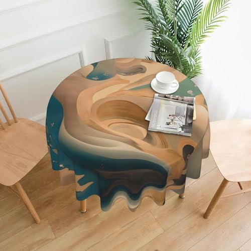 Dunhuang Mystery Runde Tischdecke, ca. 152,4 cm, # Tischdecke für drinnen und draußen, für Küchenpartys von chenfandi