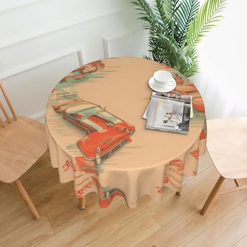 Runde Auto-Tischdecke, ca. 152,4 cm, # Tischdecken für drinnen und draußen, für Küchenpartys Runde Auto-Tischdecke, ca. 152,4 cm, # Tischdecken für drinnen und draußen, für Küchenpartys von chenfandi