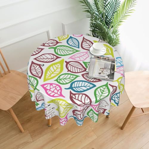 Runde Tischdecke mit Blätterlinien, ca. 152,4 cm, # Tischdecke für Innen- und Außenbereich, für Küchenpartys Runde Tischdecke mit Blätterlinien, ca. 152,4 cm, # Tischdecke für Innen- und Außenbereich, für Küchenpartys von chenfandi