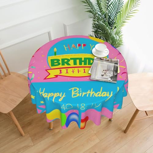 Runde Tischdecke mit "Happy Birthday"-Ballon, ca. 152,4 cm, # Innen- und Außenbereich, Tischdecken für Küchenpartys Runde Tischdecke mit "Happy Birthday"-Ballon, ca. 152,4 cm, # Innen- und Außenbereich, Tischdecken für Küchenpartys von chenfandi