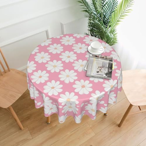 Runde Tischdecke mit Kamelienmuster, ca. 152,4 cm, # Tischdecken für drinnen und draußen für Küchenpartys von chenfandi