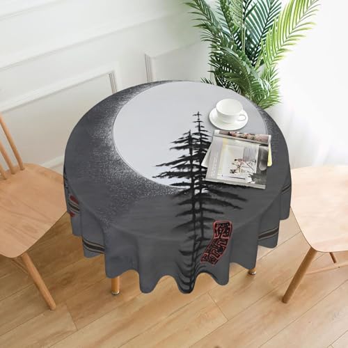 Runde Tischdecke mit Mondkiefer, ca. 152,4 cm, # Tischdecke für Innen- und Außenbereich, für Küchenpartys Runde Tischdecke mit Mondkiefer, ca. 152,4 cm, # Tischdecke für Innen- und Außenbereich, für Küchenpartys von chenfandi