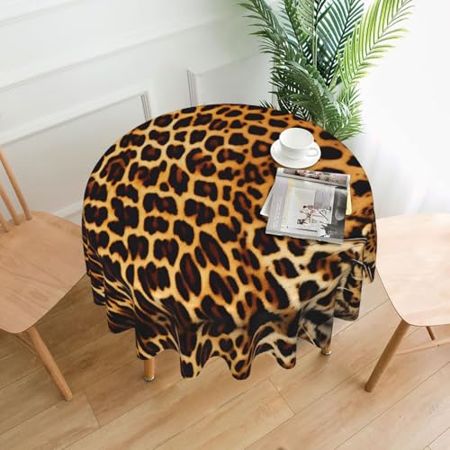 Runde Tischdecke mit Streifen auf Leoparden, ca. 152,4 cm, # Tischdecke für drinnen und draußen, für Küchenpartys Runde Tischdecke mit Streifen auf Leoparden, ca. 152,4 cm, # Tischdecke für drinnen und draußen, für Küchenpartys von chenfandi