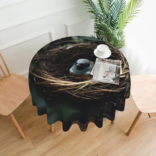 Runde Tischdecke mit Vogelnest, 152,4 cm, für Innen- und Außenbereich, Tischdecken für Küchenpartys Runde Tischdecke mit Vogelnest, 152,4 cm, für Innen- und Außenbereich, Tischdecken für Küchenpartys von chenfandi