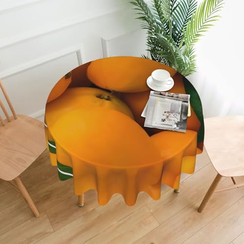 Runde Tischdecke mit frischen Mangos, ca. 152,4 cm, # Tischdecke für Innen- und Außenbereich, für Küchenpartys von chenfandi