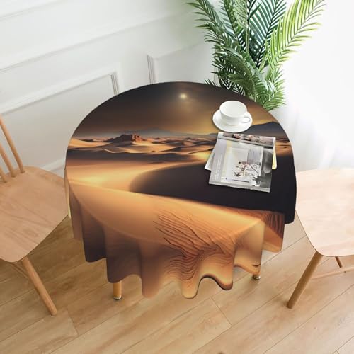 Sahara Wüste runde Tischdecke, ca. 152,4 cm, # Tischdecken für drinnen und draußen, für Küchenpartys Sahara Wüste runde Tischdecke, ca. 152,4 cm, # Tischdecken für drinnen und draußen, für Küchenpartys von chenfandi