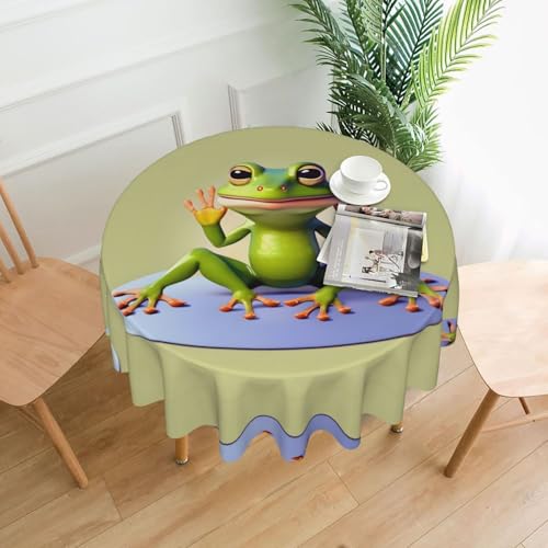 The Funny Frog Doing Yoga Runde Tischdecke, ca. 152,4 cm, # Tischdecken für drinnen und draußen, für Küchenpartys The Funny Frog Doing Yoga Runde Tischdecke, ca. 152,4 cm, # Tischdecken für drinnen und draußen, für Küchenpartys von chenfandi