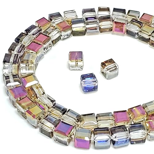 Chengmu Glasperlen für Schmuckherstellung, 4 mm, würfelförmig, quadratisch, Kristall-Abstandshalter für Armband, Halskette, Ohrringe, 450 Stück Chengmu Glasperlen für Schmuckherstellung, 4 mm, würfelförmig, quadratisch, Kristall-Abstandshalter für Armband, Halskette, Ohrringe, 450 Stück von chengmu