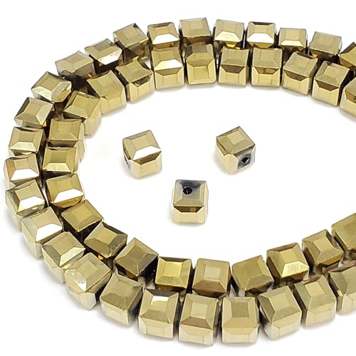 Chengmu Glasperlen für Schmuckherstellung, 6 mm, würfelförmig, quadratisch, Kristall, Abstandshalter für Armband, Halskette, Ohrringe, 270 Stück Chengmu Glasperlen für Schmuckherstellung, 6 mm, würfelförmig, quadratisch, Kristall, Abstandshalter für Armband, Halskette, Ohrringe, 270 Stück von chengmu