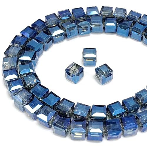 Chengmu Glasperlen für Schmuckherstellung, 8 mm, quadratisch, quadratisch, Kristall-Abstandshalter für Armband, Halskette, Ohrringe, 180 Stück Chengmu Glasperlen für Schmuckherstellung, 8 mm, quadratisch, quadratisch, Kristall-Abstandshalter für Armband, Halskette, Ohrringe, 180 Stück von chengmu