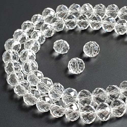 Chengmu Rondelle Glasperlen zur Schmuckherstellung, 4 mm, facettierte Briolette-Kristall-Abstandshalter für Armband, Halskette, Ohrringe, 1200 Stück Chengmu Rondelle Glasperlen zur Schmuckherstellung, 4 mm, facettierte Briolette-Kristall-Abstandshalter für Armband, Halskette, Ohrringe, 1200 Stück von chengmu