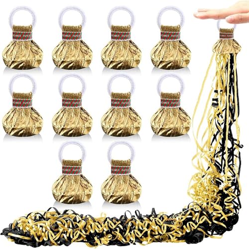 Luftschlangen Bombe 20 Stück Hand Werfen Streamer Party Konfetti Luftschlangen Kanone Neujahr Handwerfende Bänder für Geburtstag Hochzeiten Weihnachten Karneval Abschlussfeier (HJS) von chenxichuzhao