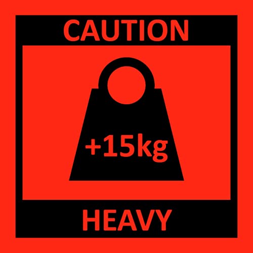 Versandetiketten, Warnetiketten +15 kg Caution Heavy Aufkleber, 100 Stück, 10x10cm Versandetiketten, Warnetiketten +15 kg Caution Heavy Aufkleber, 100 Stück, 10x10cm von chi-enterprise