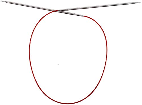 chiaogoo Rundstricknadeln, rote Schnur, 61 cm, 3-3,25 mm, Mehrfarbig von chiaogoo