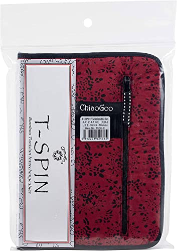 ChiaoGoo CG1500-C Tunisian Crochet Hook, Bambus, Red, Black, Beige, 5.5 mm von chiaogoo