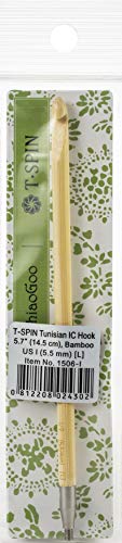 ChiaoGoo T-Spin tunesische Häkelnadel, austauschbar, 14,5 cm, Größe I/5,5 mm ChiaoGoo T-Spin tunesische Häkelnadel, austauschbar, 14,5 cm, Größe I/5,5 mm von chiaogoo
