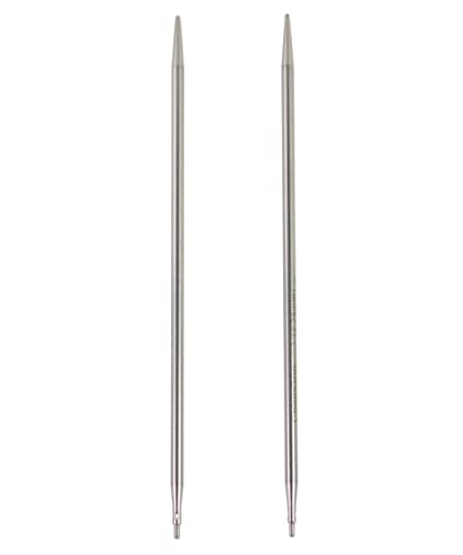 ChiaoGoo Needle with Interchangeable Tip, Stainless Steel, Silber/Rot, 13cm, 2.25mm von chiaogoo