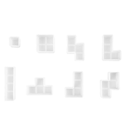 chinejaper 3D Tetris Harzformen Handgefertigt Tetris Würfel Transparente Silikon Epoxidharz Form Für Bastelarbeiten DIY Puzzlespiel von chinejaper