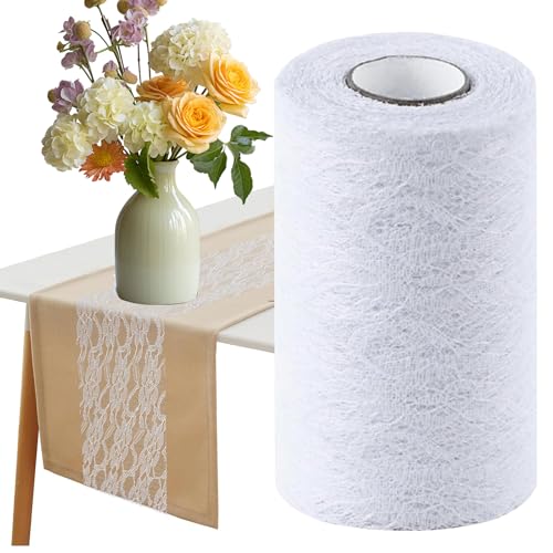 22M x 15CM Tischläufer Spitze, Weißer Tischläufer mit Zarter Spitze Tischband Spitze, Spitzenstoff Deko Tischläufer Abwaschbar mit zarter Spitze, Hochzeitsdeko Tisch, Tischläufer Spitze Vintage 22M x 15CM Tischläufer Spitze, Weißer Tischläufer mit Zarter Spitze Tischband Spitze, Spitzenstoff Deko Tischläufer Abwaschbar mit zarter Spitze, Hochzeitsdeko Tisch, Tischläufer Spitze Vintage von chiquieray