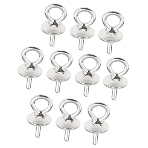 10pcs Sterling Silber Perlenkappen Schmuckherstellung Steckverbinder DIY Anhänger Erkenntnisse - Silber, 3mm von chiwanji